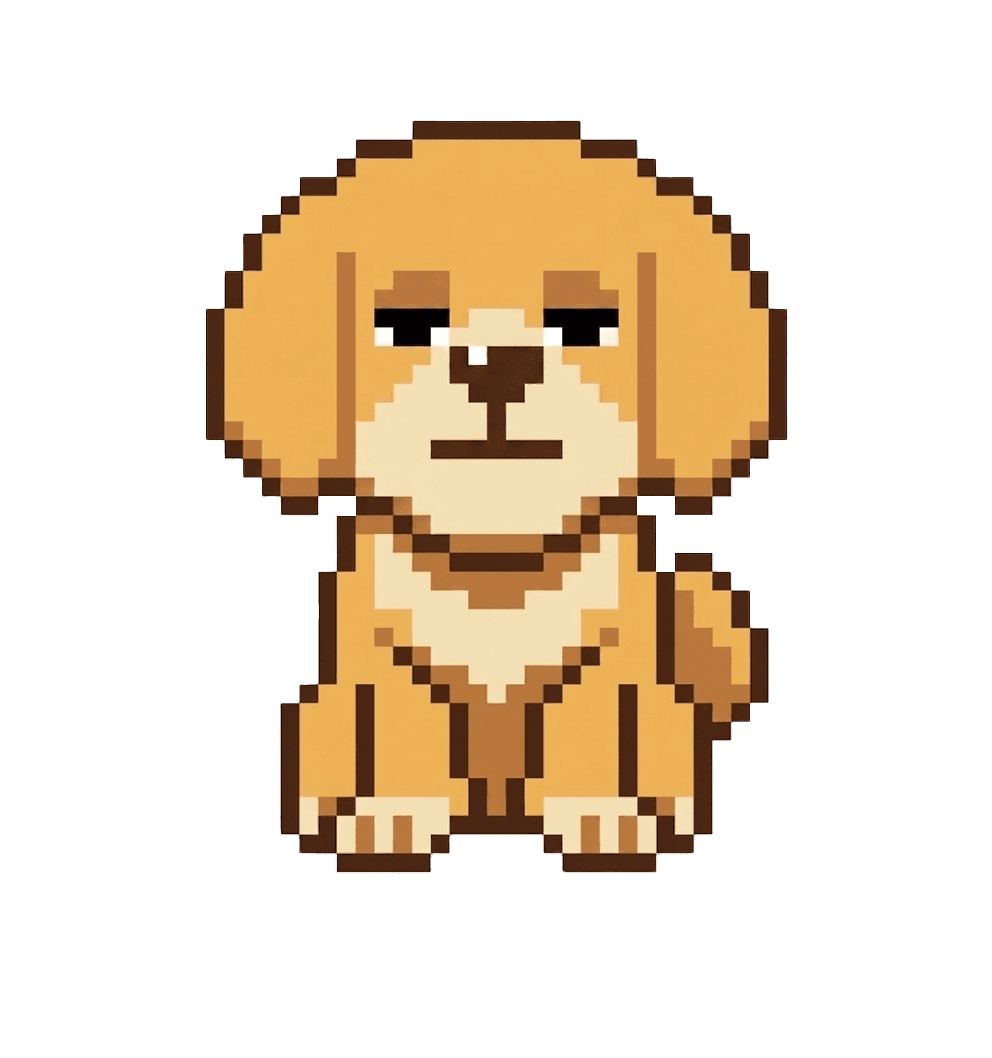 Golden retriever virtual pet